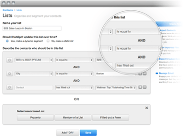 HubSpot List Segmentation Dashboard